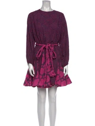 Pre-owned Rhode Printed Mini Dress In Blue