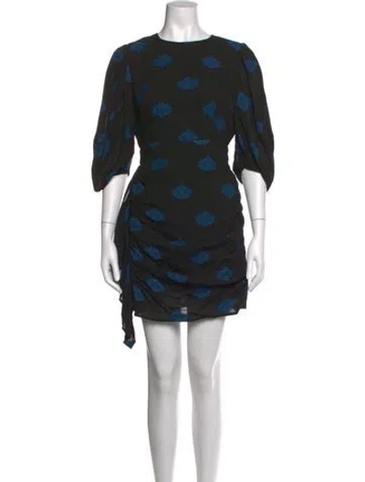Pre-owned Rhode Printed Mini Dress In Blue