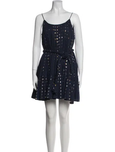 Pre-owned Rhode Printed Mini Dress In Blue