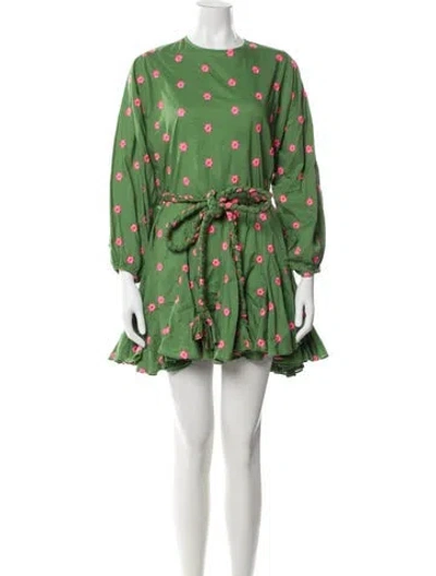 Pre-owned Rhode Printed Mini Dress In Gray