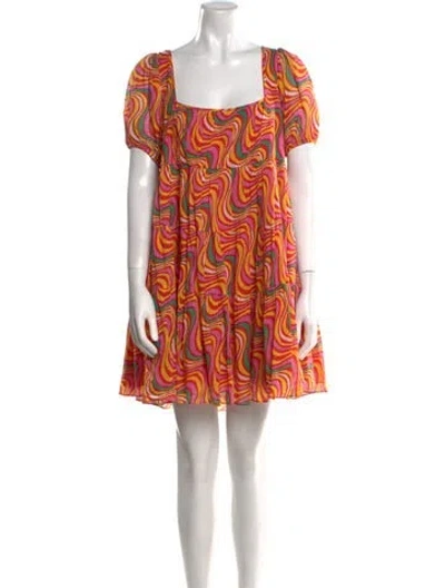 Pre-owned Rhode Printed Mini Dress In Multi