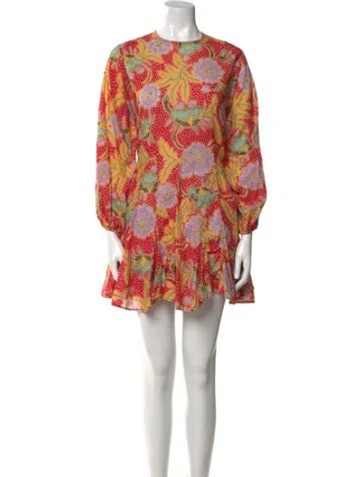 Pre-owned Rhode Printed Mini Dress In Multi