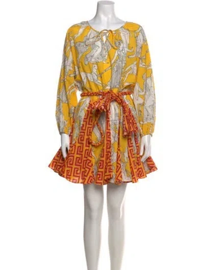 Pre-owned Rhode Printed Mini Dress In Multi