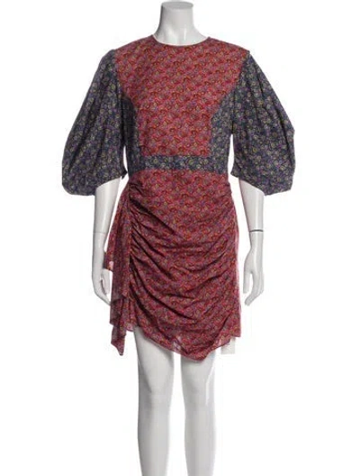 Pre-owned Rhode Printed Mini Dress In Multi