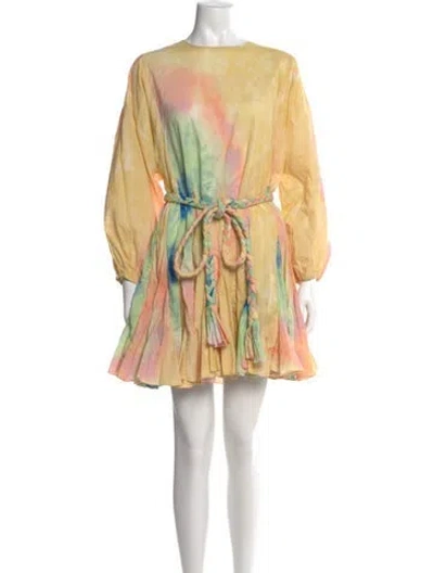 Pre-owned Rhode Printed Mini Dress In Multi