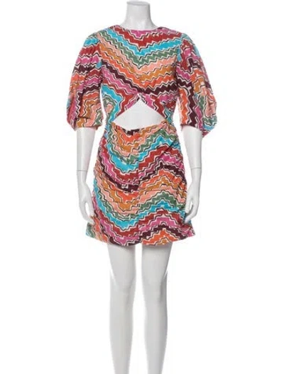 Pre-owned Rhode Printed Mini Dress In Multi