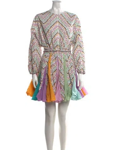 Pre-owned Rhode Printed Mini Dress In Multi