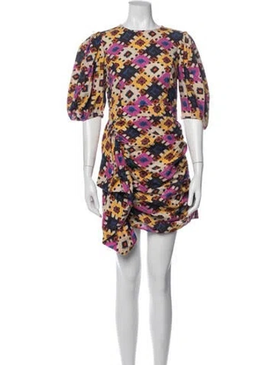 Pre-owned Rhode Printed Mini Dress In Multicolor