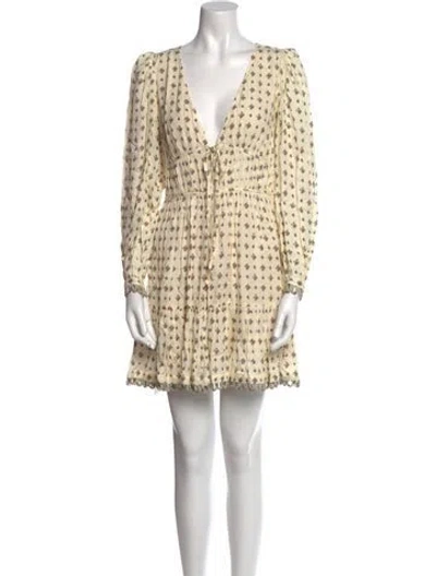 Pre-owned Rhode Printed Mini Dress In Neutral