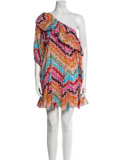 Pre-owned Rhode Printed Mini Dress In Neutral