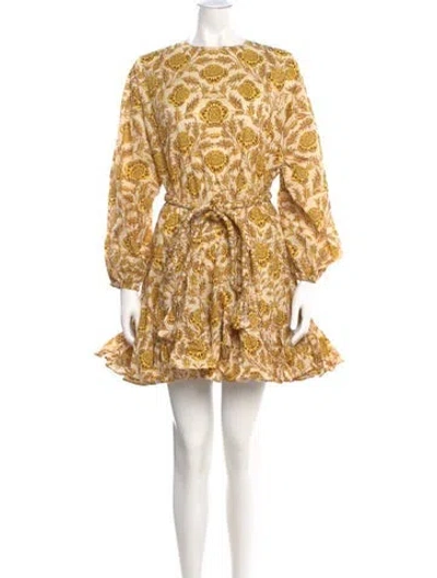 Pre-owned Rhode Printed Mini Dress In Neutral