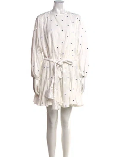 Pre-owned Rhode Printed Mini Dress In Neutral