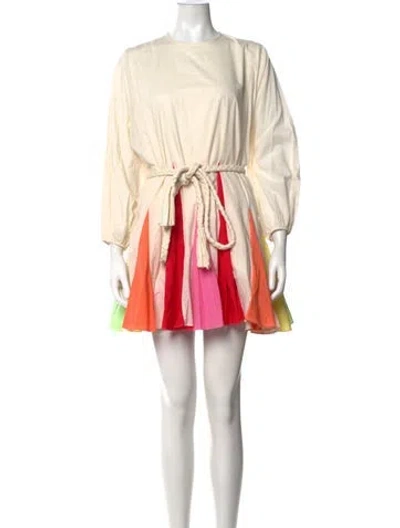 Pre-owned Rhode Printed Mini Dress In Neutrals