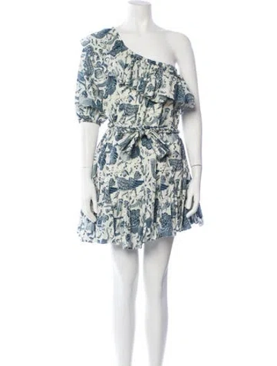 Pre-owned Rhode Printed Mini Dress In Neutrals