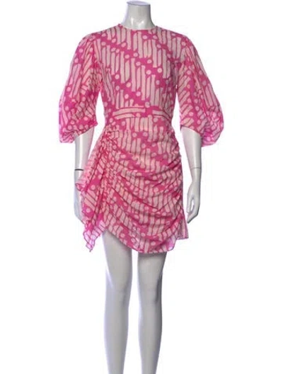 Pre-owned Rhode Printed Mini Dress In Neutrals/pink