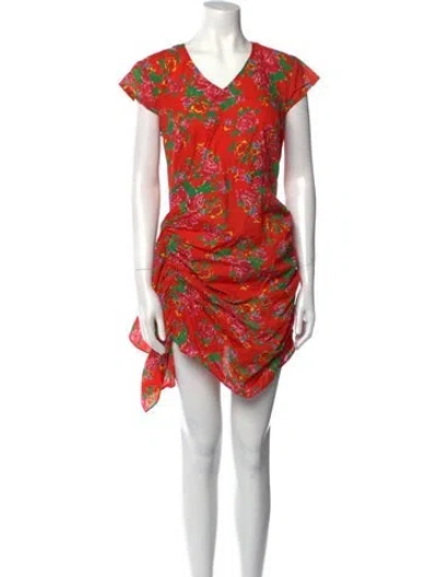 Pre-owned Rhode Printed Mini Dress In Orange