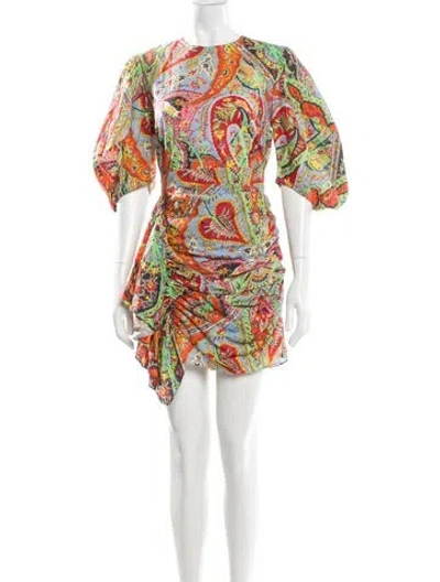 Pre-owned Rhode Printed Mini Dress In Orange