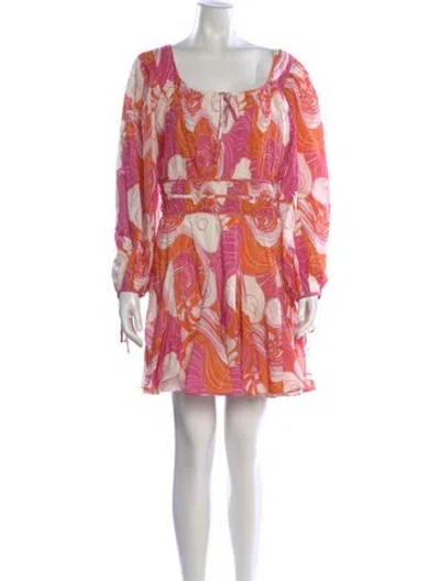 Pre-owned Rhode Printed Mini Dress In Orange