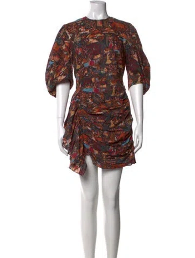 Pre-owned Rhode Printed Mini Dress In Orange