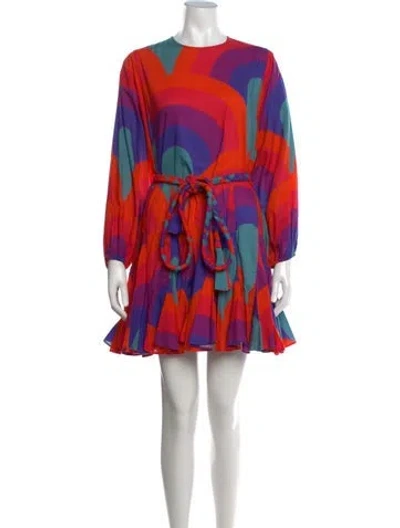 Pre-owned Rhode Printed Mini Dress In Orange