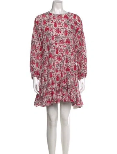 Pre-owned Rhode Printed Mini Dress In Pink