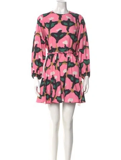 Pre-owned Rhode Printed Mini Dress In Pink