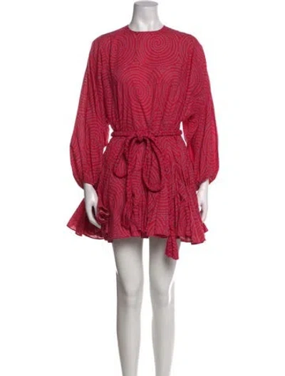 Pre-owned Rhode Printed Mini Dress In Pink