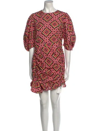 Pre-owned Rhode Printed Mini Dress In Pink