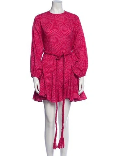 Pre-owned Rhode Printed Mini Dress In Pink