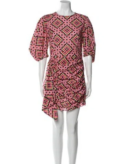 Pre-owned Rhode Printed Mini Dress In Pink