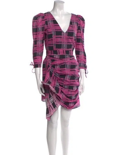 Pre-owned Rhode Printed Mini Dress In Pink