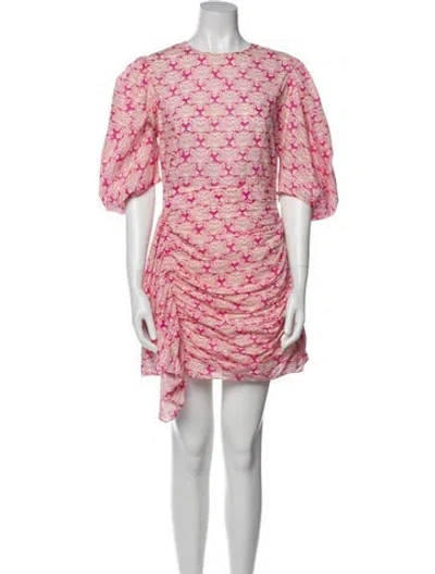 Pre-owned Rhode Printed Mini Dress In Pink