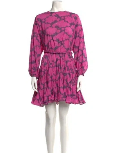 Pre-owned Rhode Printed Mini Dress In Pink
