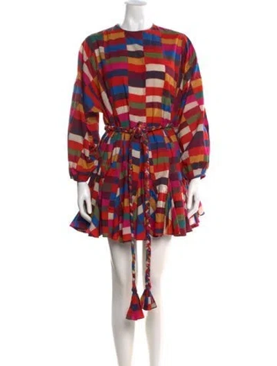 Pre-owned Rhode Printed Mini Dress In Pink