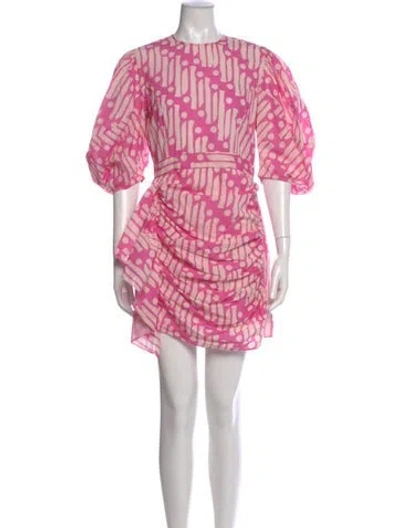 Pre-owned Rhode Printed Mini Dress In Pink