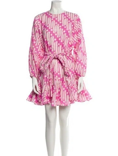 Pre-owned Rhode Printed Mini Dress In Pink