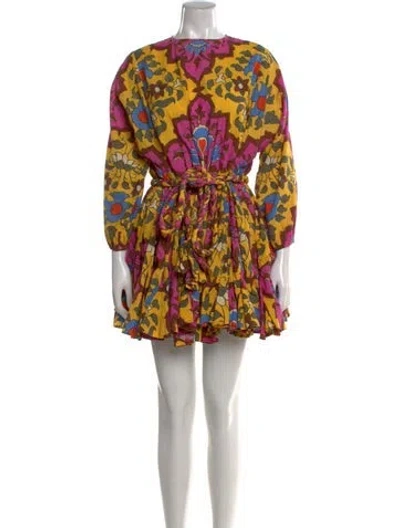 Pre-owned Rhode Printed Mini Dress In Pink