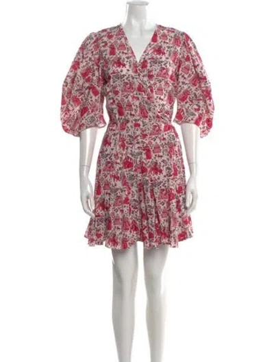 Pre-owned Rhode Printed Mini Dress In Pink