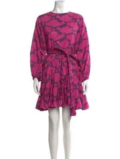 Pre-owned Rhode Printed Mini Dress In Pink
