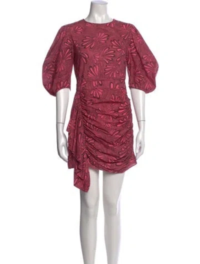 Pre-owned Rhode Printed Mini Dress In Pink