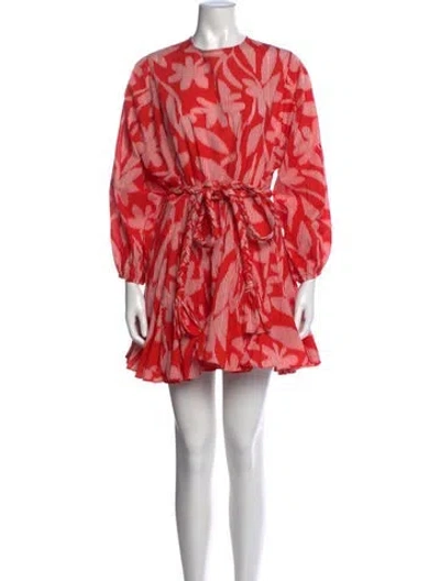 Pre-owned Rhode Printed Mini Dress In Pink