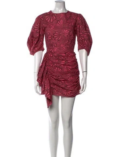 Pre-owned Rhode Printed Mini Dress In Pink