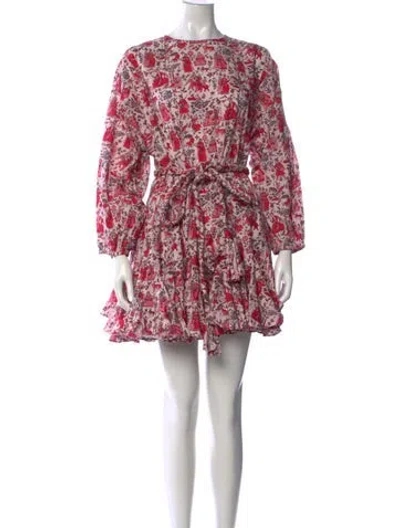 Pre-owned Rhode Printed Mini Dress In Pink