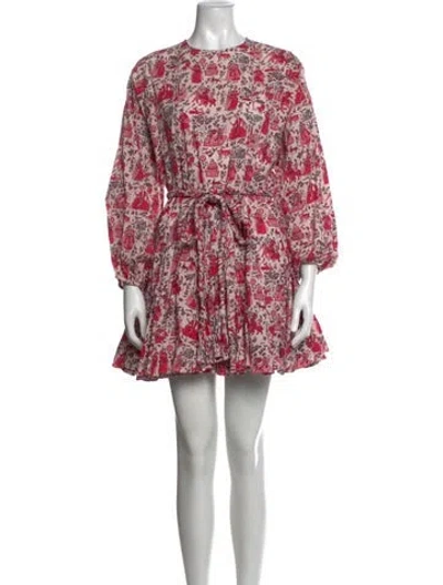 Pre-owned Rhode Printed Mini Dress In Pink