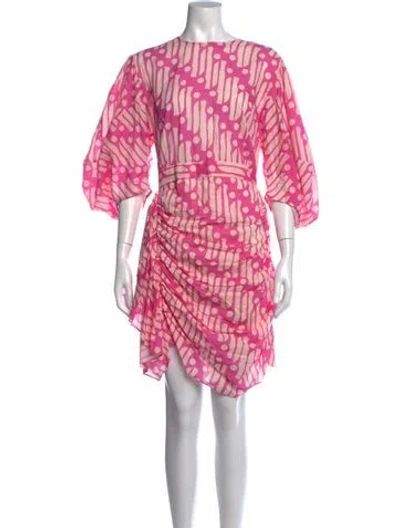 Pre-owned Rhode Printed Mini Dress In Pink