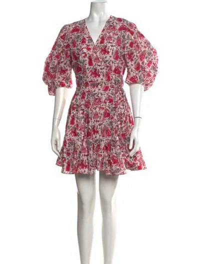 Pre-owned Rhode Printed Mini Dress In Pink