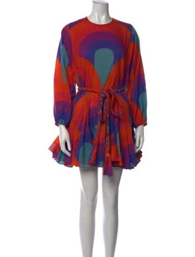 Pre-owned Rhode Printed Mini Dress In Pink
