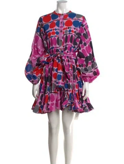 Pre-owned Rhode Printed Mini Dress In Pink