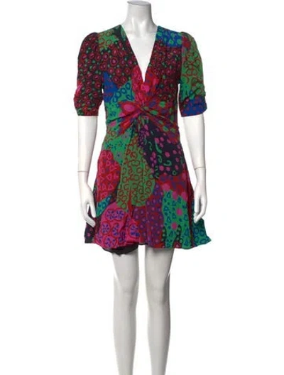Pre-owned Rhode Printed Mini Dress In Pink