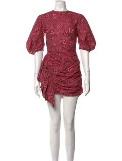 Pre-owned Rhode Printed Mini Dress In Pink